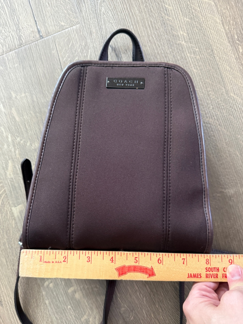 VINTAGE COACH neoprene and leather backpack, model 6215 - Picture 8 of 16